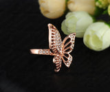 Rose Gold Butterfly Ring