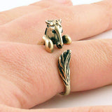 Bronco Horse Animal Wrap Ring