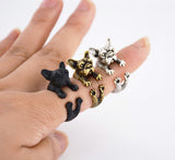 Cute Bulldog Adjustable Ring