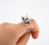Cute Bulldog Adjustable Ring