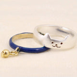 Cat Rings With Pendants