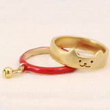 Cat Rings With Pendants