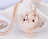 Cute Owl Opal Necklace