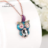 Psychedelic Owl Necklace