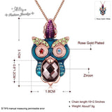 Psychedelic Owl Necklace