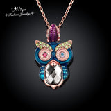Psychedelic Owl Necklace
