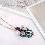 Psychedelic Owl Necklace