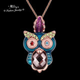 Psychedelic Owl Necklace