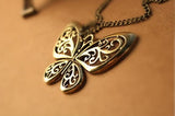Hollow Butterfly Pendant Necklace