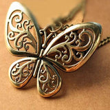 Hollow Butterfly Pendant Necklace