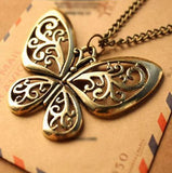 Hollow Butterfly Pendant Necklace