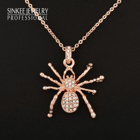 Crystal Spider Necklace