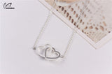 Double Heart Infinity Necklace