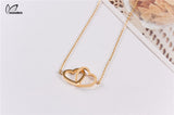 Double Heart Infinity Necklace