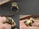 Chilling Bulldog Ring