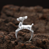 Adjustable Deer Animal Wrap Ring