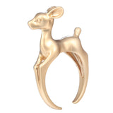 Adjustable Deer Animal Wrap Ring