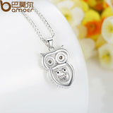 Cubic Zirconia Owl Necklace