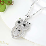 Cubic Zirconia Owl Necklace