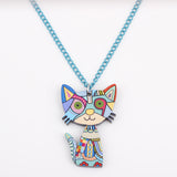 Geometric Cat Necklace