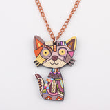 Geometric Cat Necklace