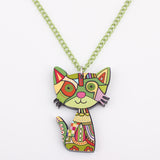 Geometric Cat Necklace