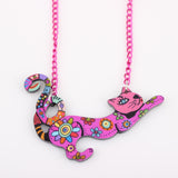 Floral Cat Necklace