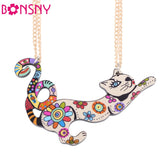 Floral Cat Necklace