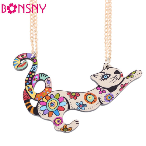 Floral Cat Necklace