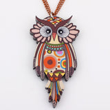 Psychedelic Owl Necklace