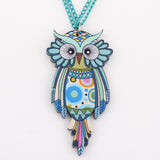 Psychedelic Owl Necklace