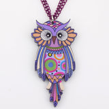 Psychedelic Owl Necklace