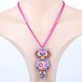 Psychedelic Owl Necklace