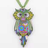 Psychedelic Owl Necklace