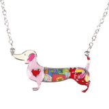 Colorful Dachshund Dog Necklace