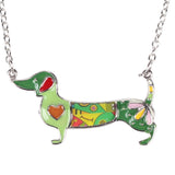 Colorful Dachshund Dog Necklace