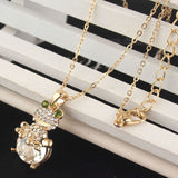 Rhinestone Frog Necklace