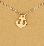 Friendship Anchor Gold Plated Pendant Necklace