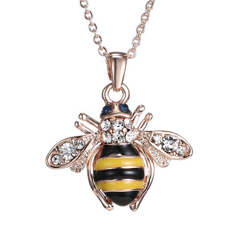 Rose Gold Bee Necklace