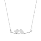 Love Birds on a Branch Necklace