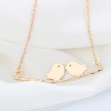 Love Birds on a Branch Necklace