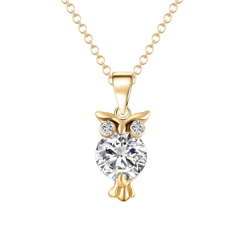 Tiny Owl Pendant Necklace