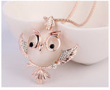 Cute Owl Opal Necklace