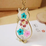 Dried Flowers Cat Necklace