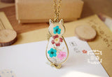 Dried Flowers Cat Necklace