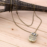 Pocket Watch Owl Necklace