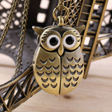 Pocket Watch Owl Necklace