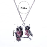 Owls On Branch Necklace