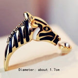 Zebra Horse Adjustable Ring