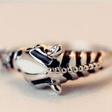 Zebra Horse Adjustable Ring